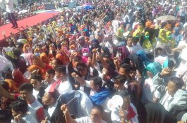 Boyong Via Vallen, Ini Penampakan Massa Kampanye Jokowi di Lampung
