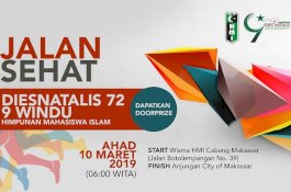 Yuk Bangun Pagi, Ikut Jalan Sehat Milad Ke-72 HMI di Makassar
