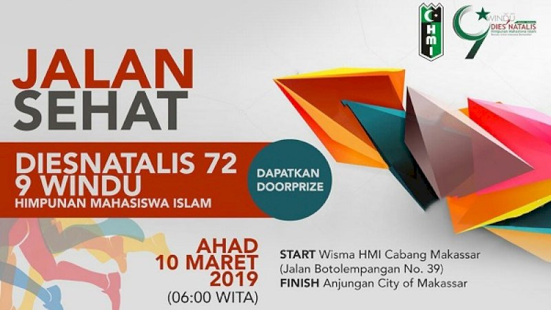 Yuk Bangun Pagi, Ikut Jalan Sehat Milad Ke-72 HMI di Makassar