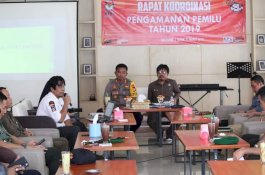 KPU Bantaeng Gelar Rakor Pengamanan Pemilu 2019