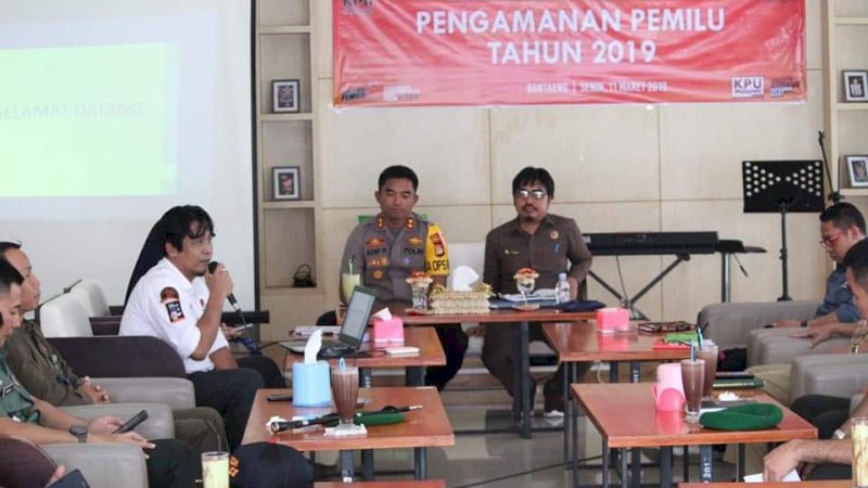 KPU Bantaeng Gelar Rakor Pengamanan Pemilu 2019