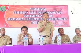 Beri Perlindungan Anak, Dukcapil Pasangkayu Sosialisasi Penerbitan KIA