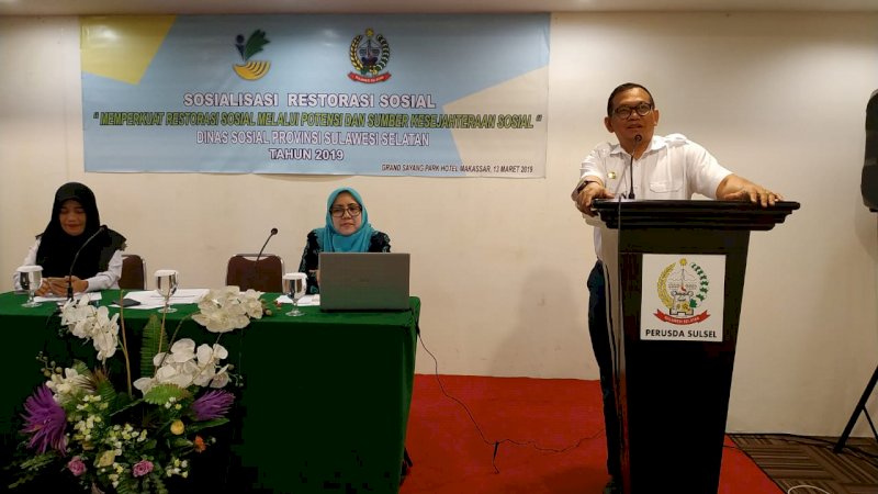 Dinas Sosial Sulsel Gelar Sosialisasi Restorasi Sosial