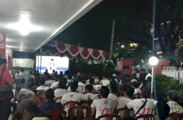 Gebukan Drum Band dan Kopi Gratis Warnai Nobar Debat Tim Jokowi-Ma'ruf di Sulsel