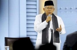 Kala Ma'ruf Amin Berdebat dengan Moderator Soal Waktu