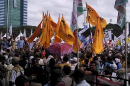 Bendera Golkar di Kampanye Prabowo Disoal, Ini Tanggapan Bawaslu Makassar