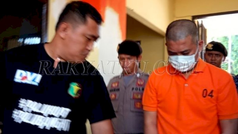 Wahyu Jayadi tiba di Rumah Sakit Bhayangkara, Makassar, Selasa (26/3/2019).