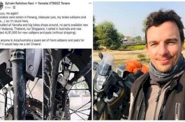 Rem Motornya Dicuri, Tur Dunia Pria Prancis Ini Terhenti di Malaysia