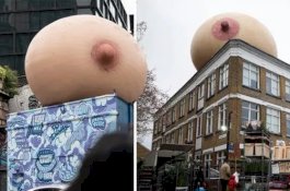 Payudara Raksasa Bermunculan di London, Ternyata Ini Maksudnya