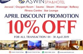 April Ceria, Hotel Aswin & Spa Makassar Siapkan Promo