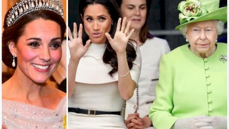 Kate Middleton, Meghan Markle dan Ratu Elizabeth II.