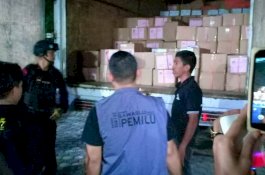 Surat Suara Pilpres dan DPD Tiba di KPU Bantaeng