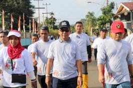 KPU Lutim Sosialisasi Pemilu Lewat Kegiatan Fun Run Walk