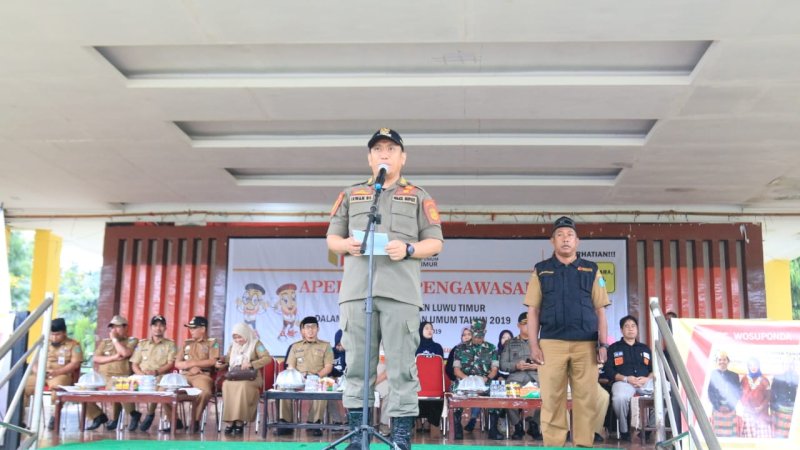 Bawaslu Gelar Apel Siaga Pengawasan Pemilu, Wabup Lutim Titip Pesan