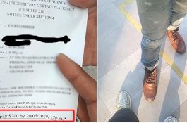 Merokok Sambil Satu Kaki Keluar dari Area Merokok, Pria Ini Didenda Rp2 Juta