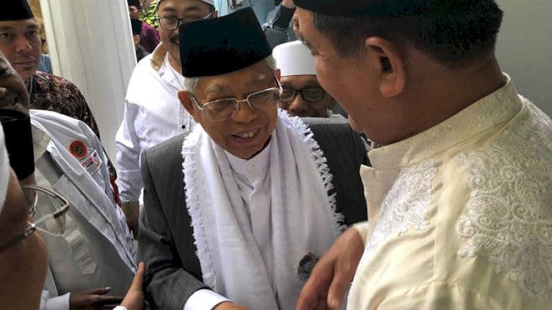 Cawapres 01, KH Ma'ruf Amin bersama Yusril Ihza Mahendra.