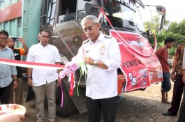 Disaksikan KPU dan Bawaslu, Husler Lepas Distribusi Logistik Pemilu 2019