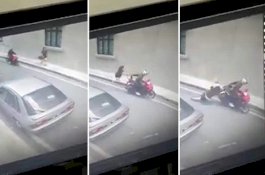 CCTV Rekam Wanita Diseret Beberapa Meter di Jalan oleh Penjambret di Johor