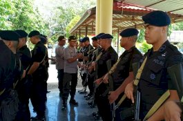 Anggota Brimob Polda Sulsel Dikerahkan ke Jeneponto Jelang Pencoblosan