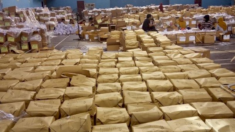 Logistik Pemilu di Sulsel Sudah Tersalurkan 99,5%