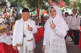 Nyoblos Bareng Istri, Ma'ruf Amin: Tanpa Satu Tidak Ada Dua
