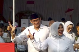 Jokowi-Ma'ruf Amin Menang di TPS Sandiaga Uno