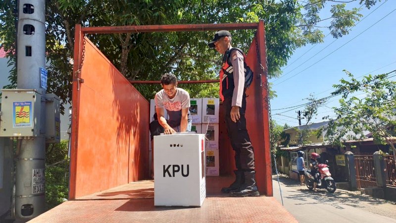 Polres Gowa Kawal Lagi Pendistribusian Logistik Pemilu ke KPU