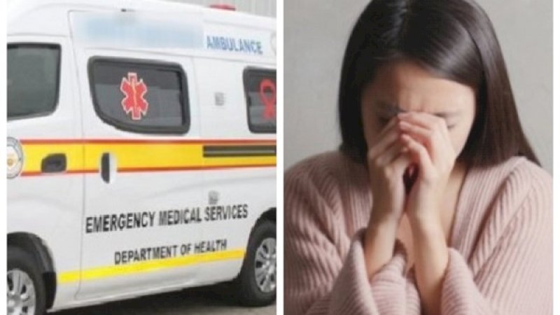 Ilustrasi ambulans dan korban