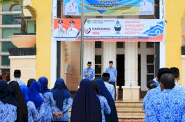 Sekda Lutim Pimpin Upacara Otda Ke XXIII dan Harkonas 2019