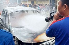 Mobil yang Terbakar di Parepare Diduga Muat BBM Ilegal