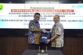Pemkab Barru dan PT Wika Beton Teken MoU Pengelolaan Batu Alam