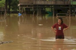 Banjir Kiriman, Rumah Warga Pinrang Terendam Akibat Luapan Sungai