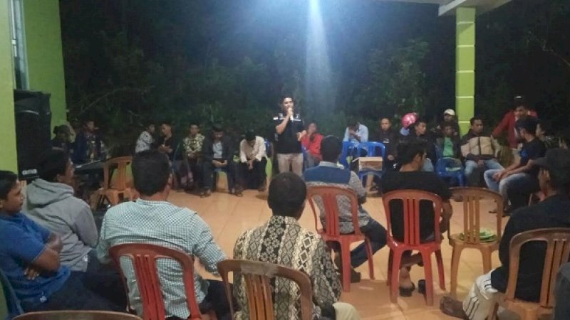 Muh. Jufri saat menyampaikan pidato di hadapan masyarakat, Rabu (1/5/2019).
