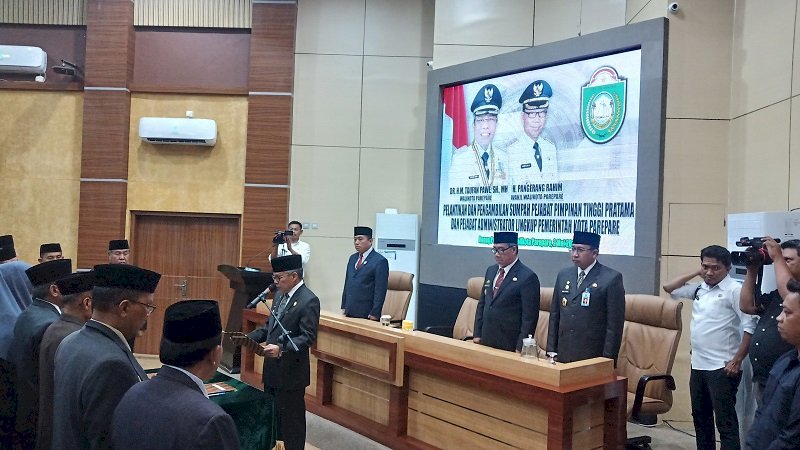 Walikota Parepare Lantik Puluhan Pejabat Pemkot