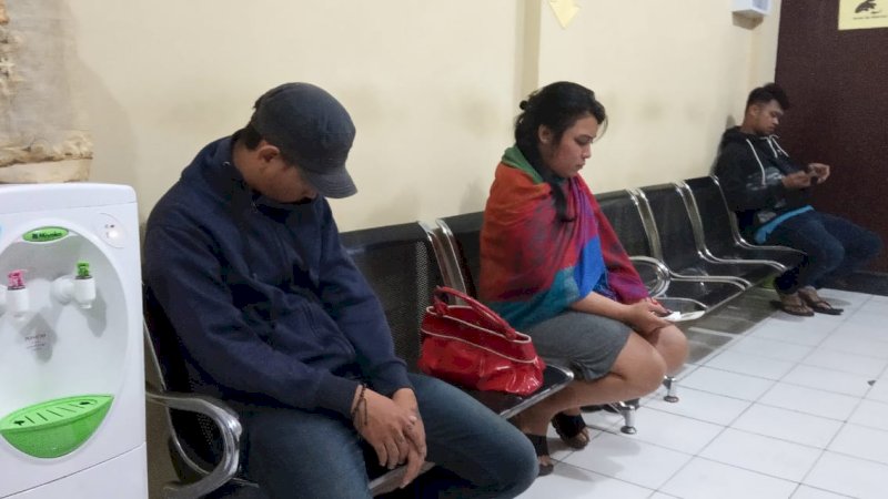Pasangan mesum yang diamankan Polres Gowa.