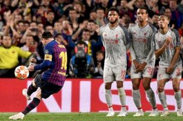 Terungkap, Messi Majukan Bola 4,5 Meter Lebih Dekat Gawang Liverpool sebelum Gol Free Kick