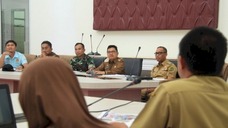 Suasana rapat koordinasi peredaran daging ilegal dan daging anjing di Palopo, Selasa, 7 Mei 2019.