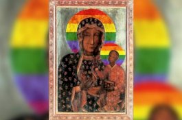 Edit Poster Bunda Maria dan Yesus Dengan Pelangi LGBT, Wanita ini Terancam Penjara