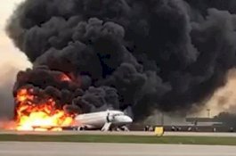 Pesawat Sempat Melompat, Ini Video Detik-detik Terbakarnya Pesawat Rusia