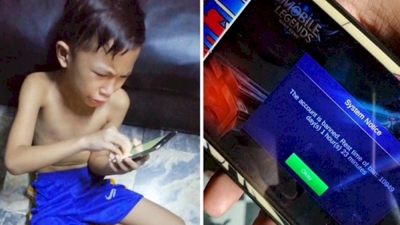 Bocah ini menangis akun mobil legend-nya dibanned selama 30 tahun.