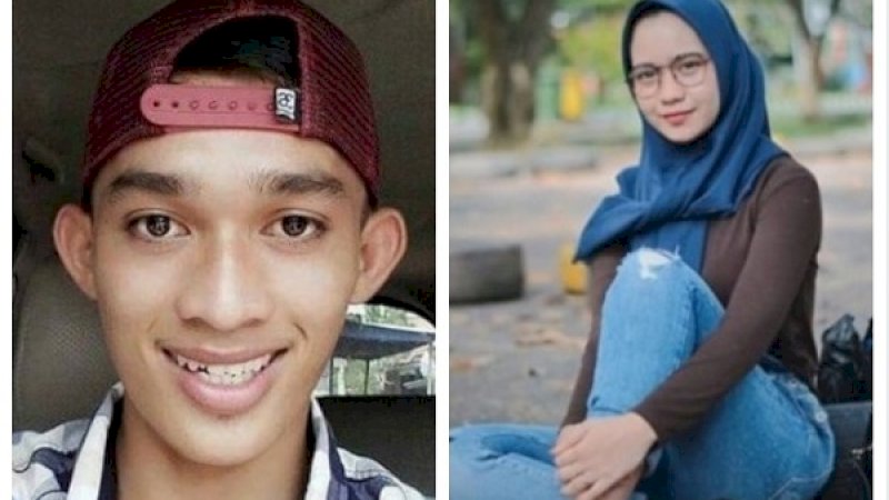 Deri Pramana (kiri) yang diduga pelaku pembunuhan dan pemutilasi terhadap Vera Oktaria (kanan).