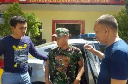 Polisi Jeneponto Tangkap Pria Berkaus Loreng Kostrad