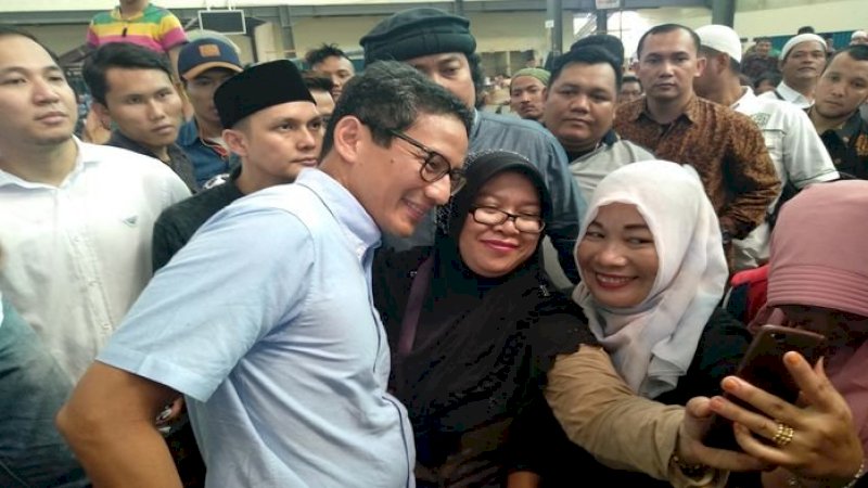 Sandiaga Uno di Palembang.