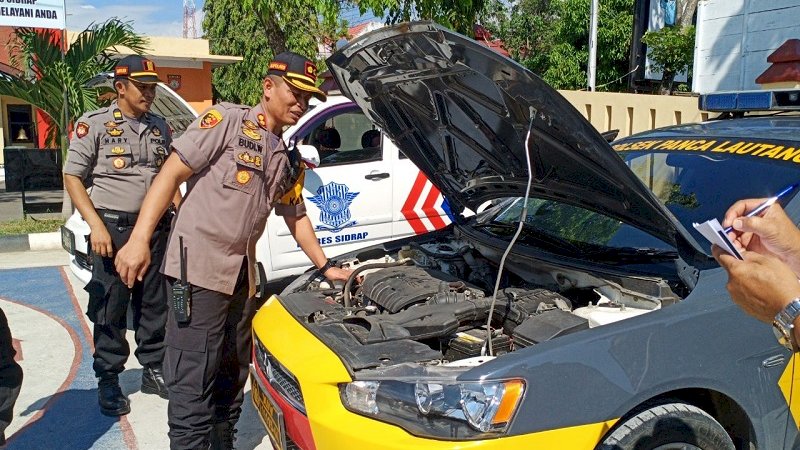 Jelang Operasi Ketupat, Polres Sidrap Cek Fisik Randis