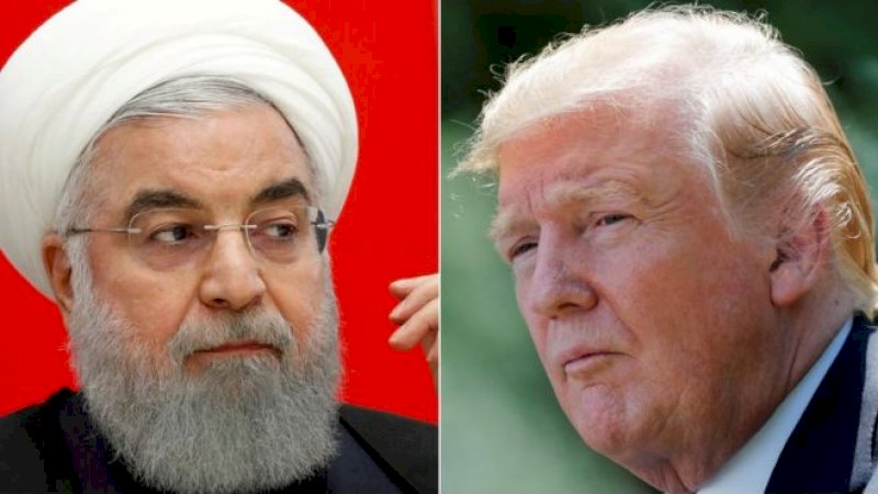 Presiden Iran Hassan Rouhani dan Presiden AS Donald Trump (Reuters)