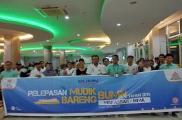Semen Tonasa Lepas Peserta Mudik Bareng BUMN di Pelabuhan Makassar