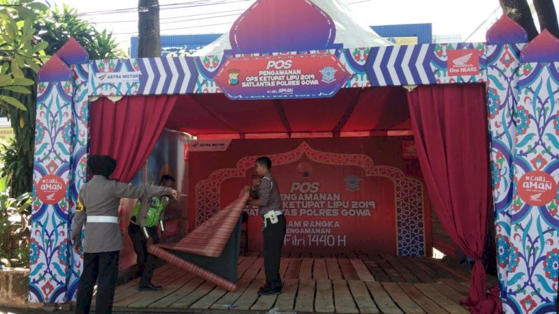 Polres Gowa Dirikan Pos, Siap Kawal Pengendara saat Lebaran