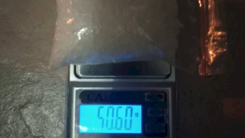 Barang bukti sabu-sabu yang diamankan polisi.