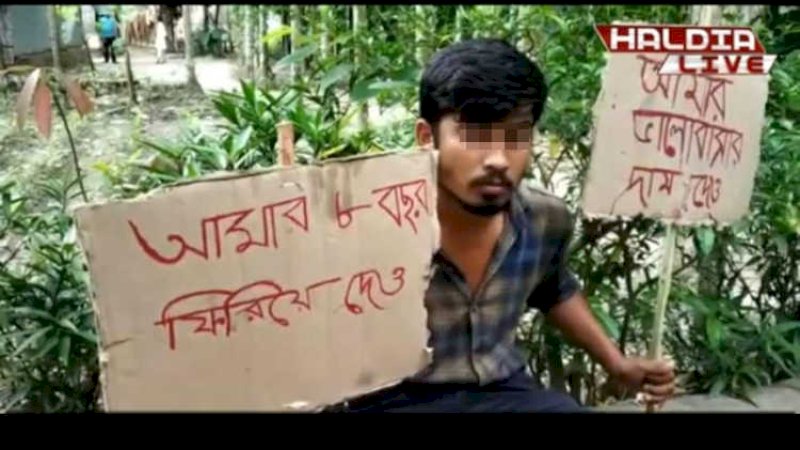 Ananta Burman mogok makan di depan rumah mantan pacar