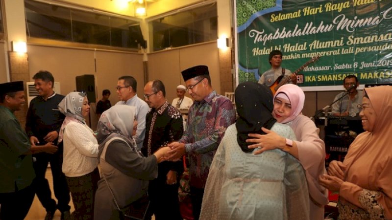 Ikatan Keluarga Alumni SMA Negeri Satu Makassar (IKA Smansa) angkatan 81 menggelar halalbihalal di Hotel Horison, Sabtu (8/6/2019).